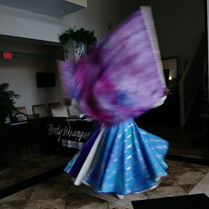 Hand Dyed Silk Worship Dance Flag